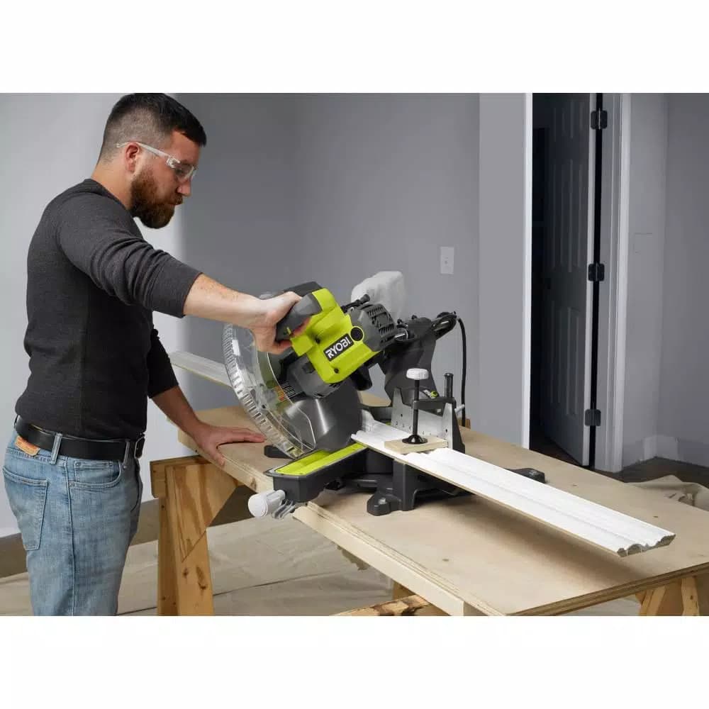 RYOBI 12 in. Sliding Compound Miter Saw with LED and 15 Amp Motor