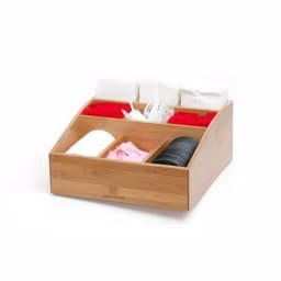 Mind Reader 9-Compartment Square Bamboo Condiment Organizer thumbnail 3