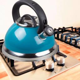 Creative Home Alexa 3.0 Qt. Stainless Steel Whistling Tea Kettle, Aqua Blue thumbnail 6