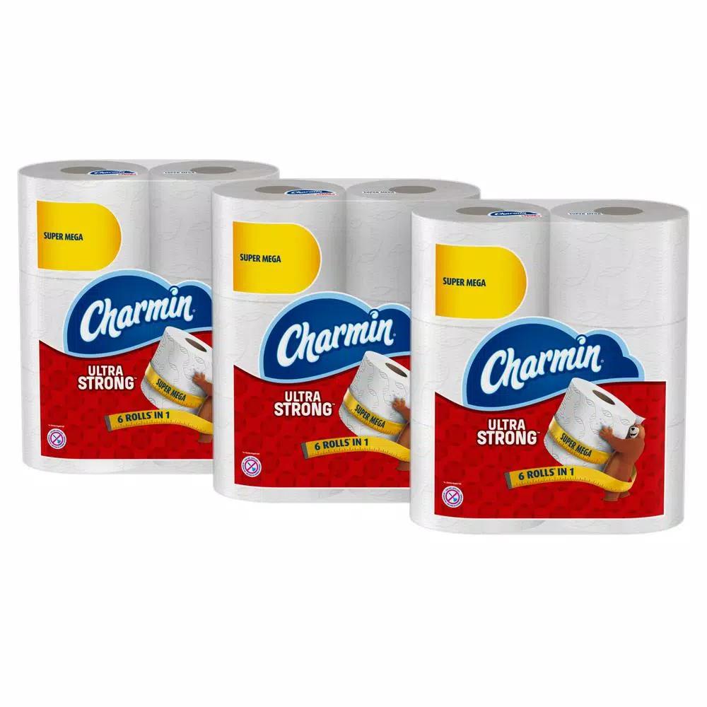 Charmin Ultra Strong Super Mega Roll Toilet Paper, 2-Ply, 18 Rolls