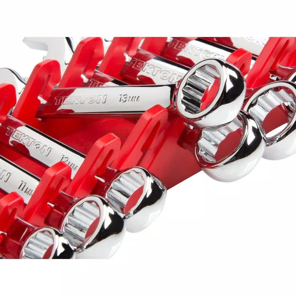 TEKTON 12-Tool Store-and-Go Stubby Wrench Rack Keeper, Red