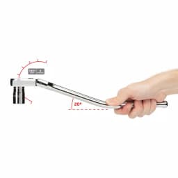 TEKTON 1/2 in. Drive 14 in. Flex Head Bent Handle Ratchet, 90-Tooth thumbnail 3
