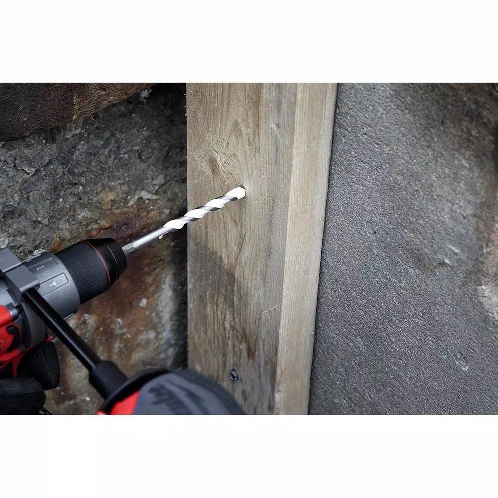 Milwaukee SHOCKWAVE 3/8 in. Carbide Multi-Material Drill Bit, 1/4 in. Hex Shank