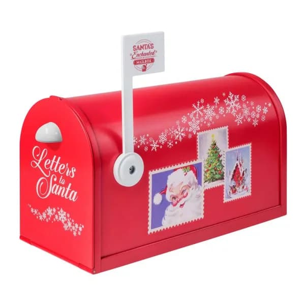Mr. Christmas Santa's Enchanted Mailbox - 13 in. Holiday Musical Decor
