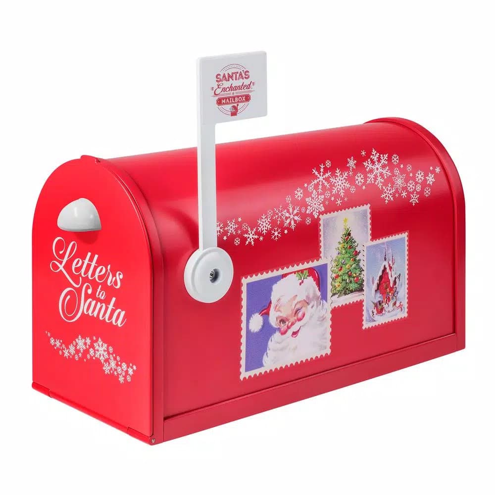 Mr. Christmas Santa's Enchanted Mailbox - 13 in. Holiday Musical Decor