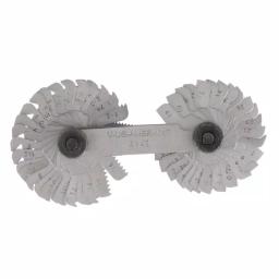Grand Rapids Industrial Products Grip Thread Pitch Gauge - Dual Metric and SAE Stainless Steel Thread Counter thumbnail 2