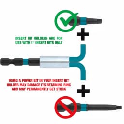 Makita ImpactX 3 in. Magnetic Insert Bit Holder, S2 Steel, 10-Pack thumbnail 2