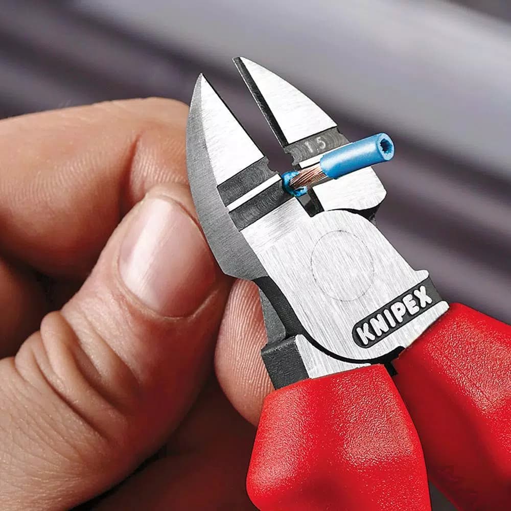 KNIPEX 6-1/4 in. Diagonal Cutter and Insulation Stripper, 1000V VDE Insulated