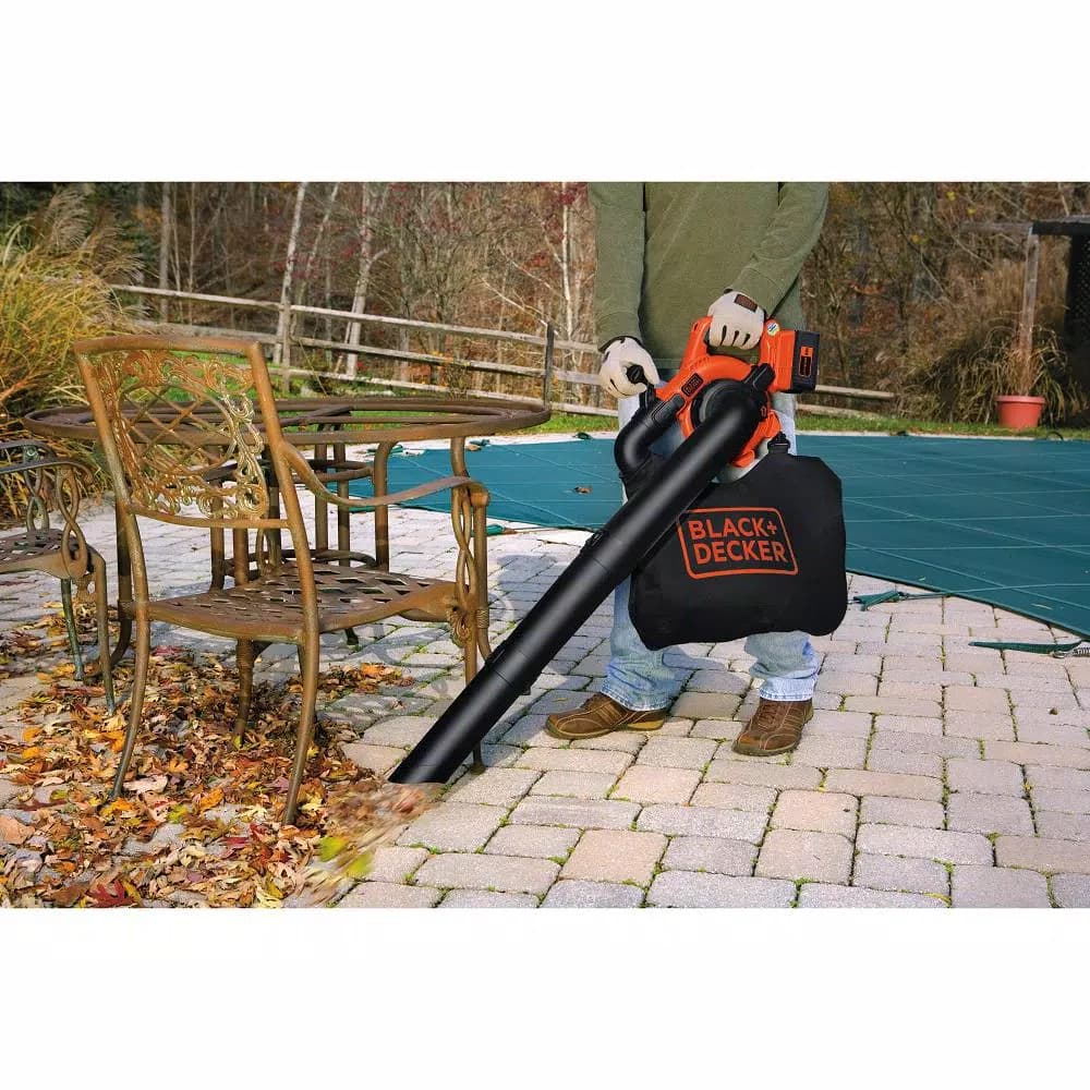 BLACK+DECKER 40V MAX Cordless Handheld Leaf Sweeper and Vacuum with 1.5 Ah Battery and Charger