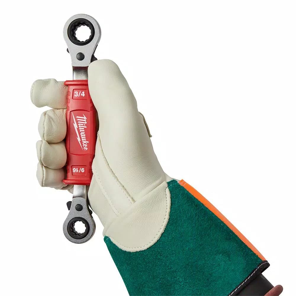 Milwaukee Lineman's 4-in-1 Insulated Ratcheting Box Wrench, 1000V UL Classified