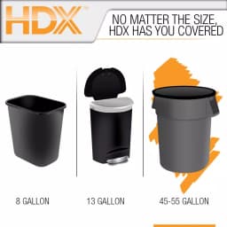 HDX 50 Gallon Extra Large Clear Trash Bags, 1.1 Mil Thick, 50 Count thumbnail 2