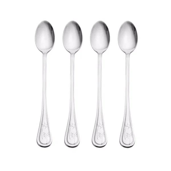 Towle Living Towle Everyday Palm Breeze Stainless Steel Iced Beverage Spoons, Set of 4