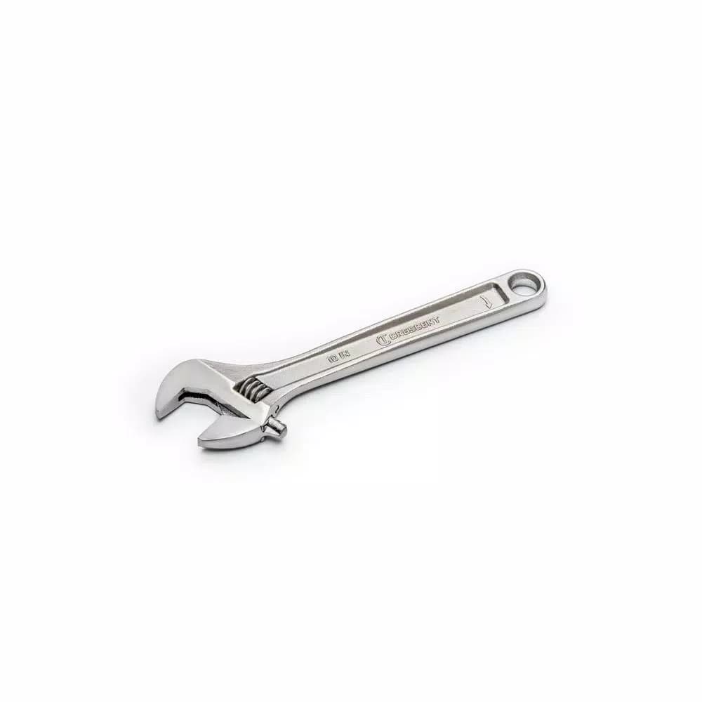 Crescent 10 in. Adjustable Wrench with Hex Jaw Design and Chrome Finish