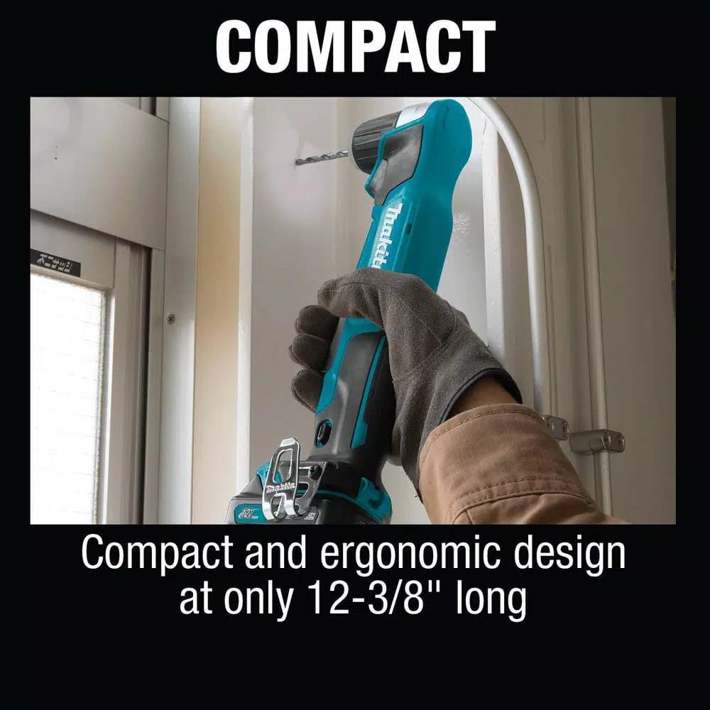 Makita 12V MAX CXT Lithium-Ion Cordless 3/8 in. Right Angle Drill Kit (2.0 Ah)