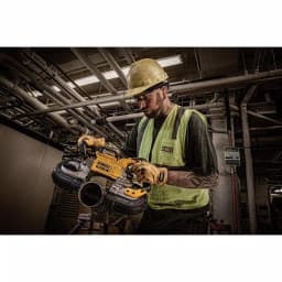 DEWALT 20V MAX XR Cordless Brushless Deep Cut Band Saw & 4-1/2 in. Grinder Kit with 5.0Ah Battery and Charger thumbnail 11
