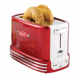 Nostalgia Retro Series 2-Slice Wide Slot Bagel Toaster, Red thumbnail 2