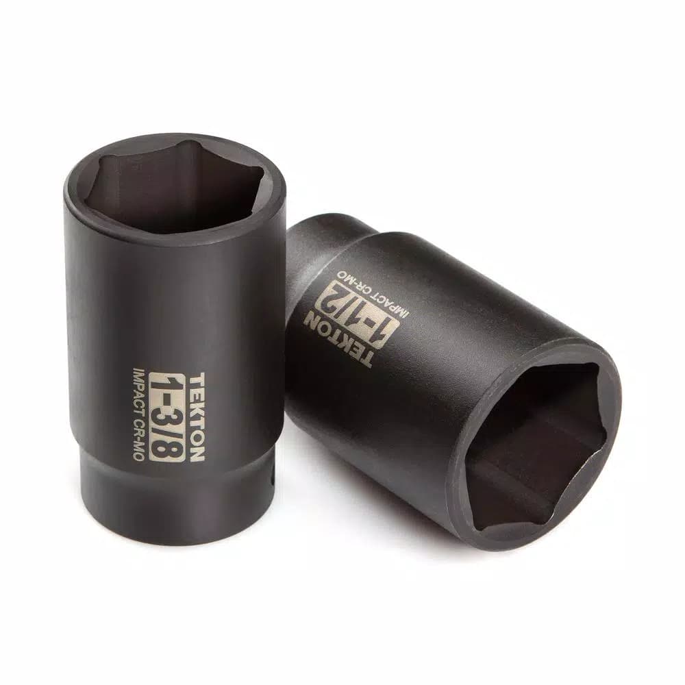 Tekton 1/2 in. Drive 6-Point Deep Impact Socket Set, 5-Piece SAE
