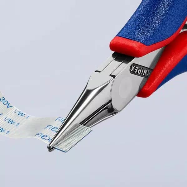 KNIPEX 4-1/2 in. Precision Box Joint Electronics Pliers with Flat Tips