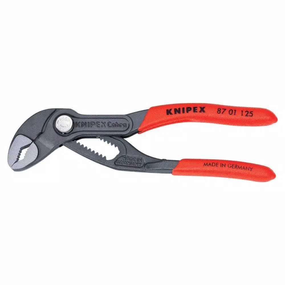 Knipex 5 in. Mini Cobra Pliers, Forged Steel with 61 HRC Hardened Teeth