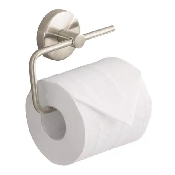 Hansgrohe S/E Single-Post Toilet Paper Holder in Brushed Nickel, Solid Brass