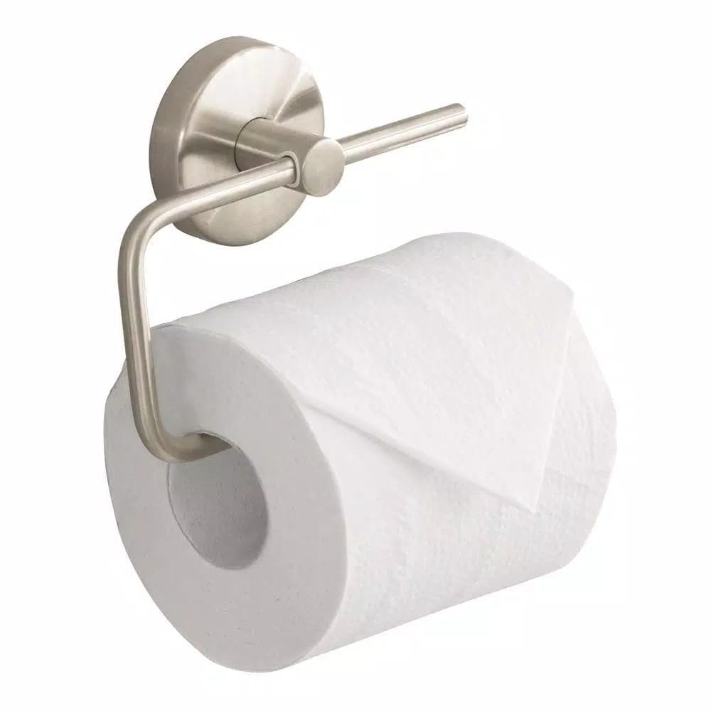 Hansgrohe S/E Single-Post Toilet Paper Holder in Brushed Nickel, Solid Brass