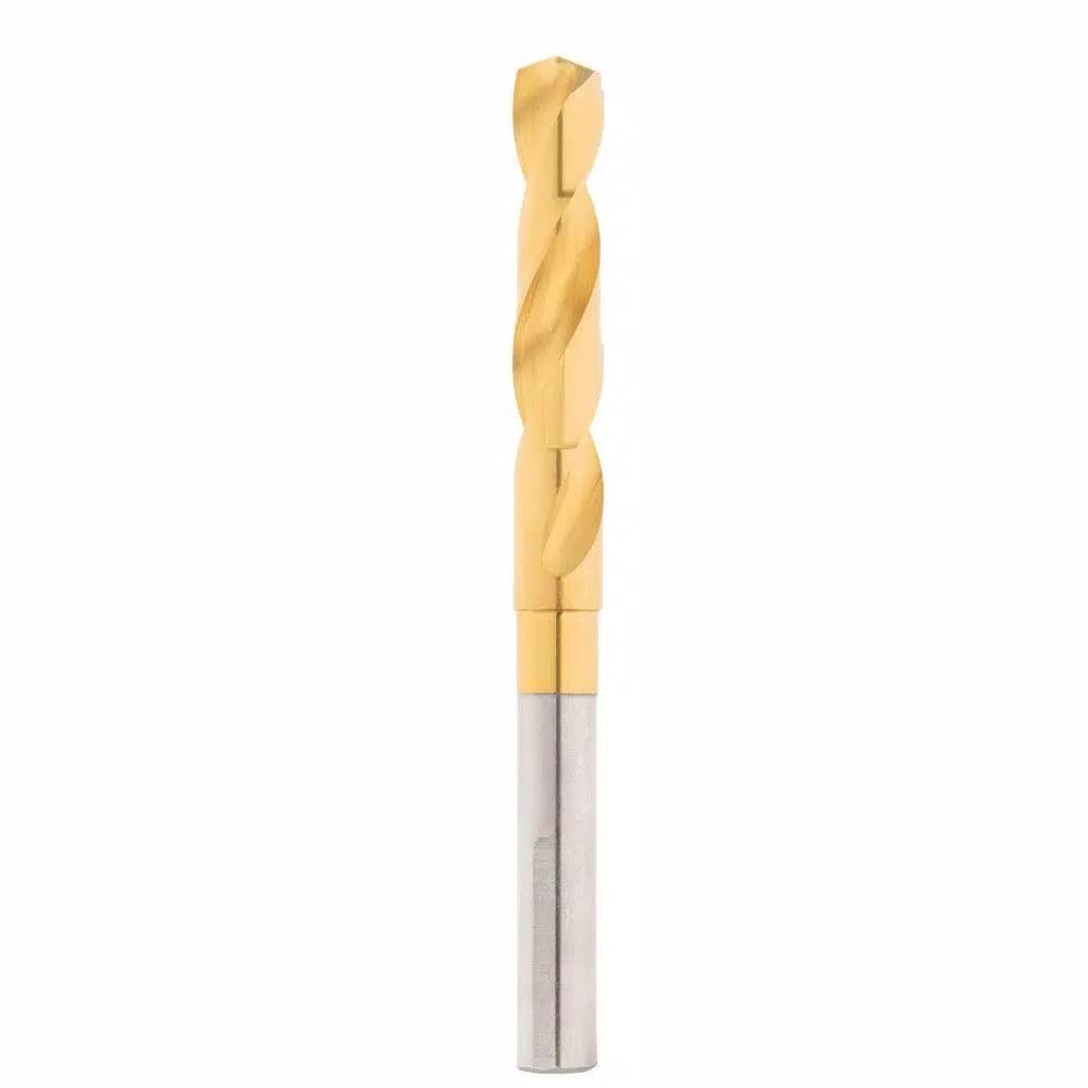 Milwaukee 9/16 in. Titanium Coated Twist Drill Bit with 1/2 in. 3-Flat Shank