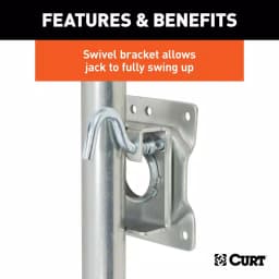 CURT Marine Trailer Jack with 8" Wheel, 1,500 lbs. Capacity, 10" Travel thumbnail 8