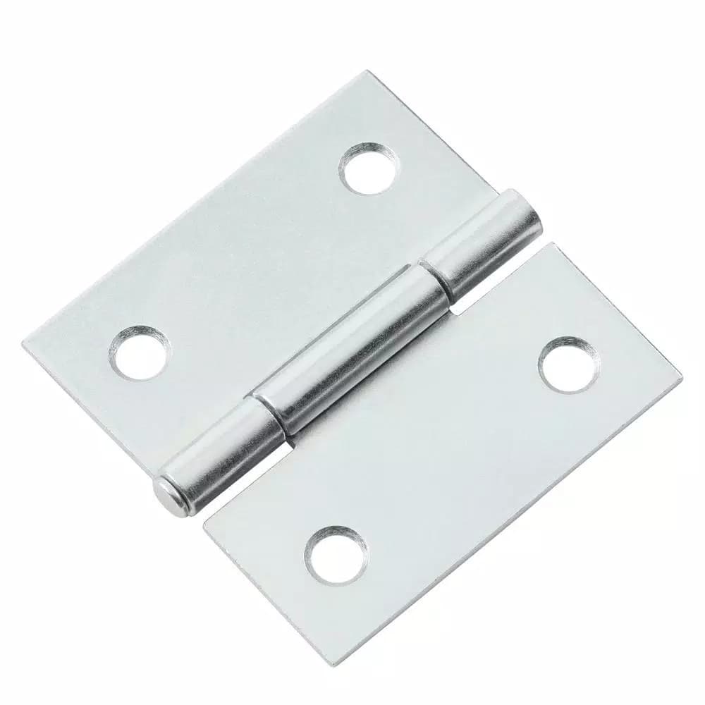 Hardware Essentials 2 in. Zinc Plated Steel Broad Door Hinge with Removable Pin, 5-Pack