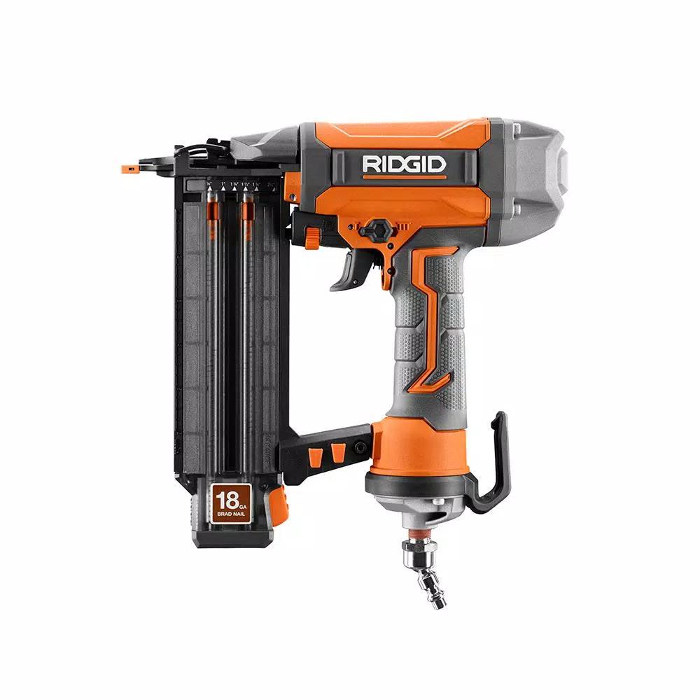 RIDGID 18-Gauge 2-1/8 in. Brad Nailer with CLEAN DRIVE Technology and Tool Bag