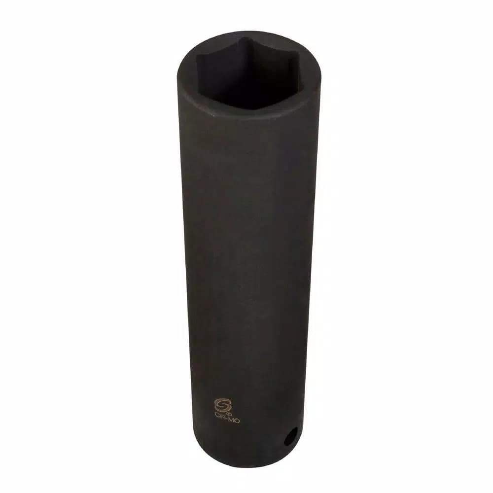 SUNEX TOOLS 3/4 in. 6-Point Extra Deep Impact Socket, 1/2 in. Drive