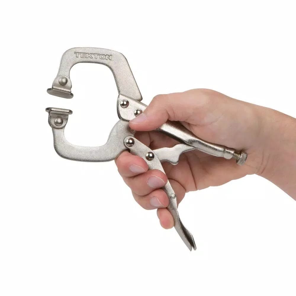 TEKTON 6 in. Swivel Pad Locking C-Clamp