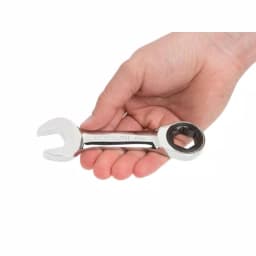 TEKTON 19 mm Stubby Ratcheting Combination Wrench, 6-Point Box End thumbnail 7
