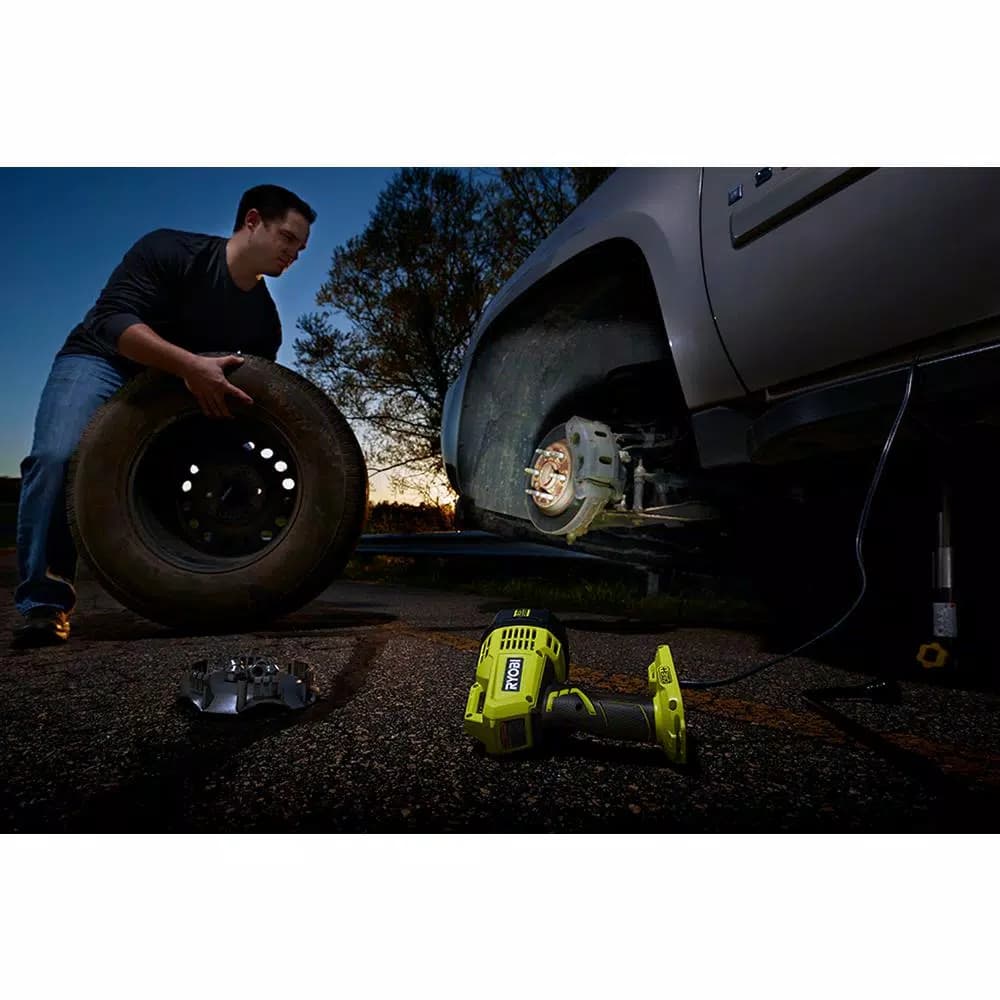 RYOBI 18V ONE+ Hybrid LED Spotlight with 12V Automotive Cord, 2500 Lumens