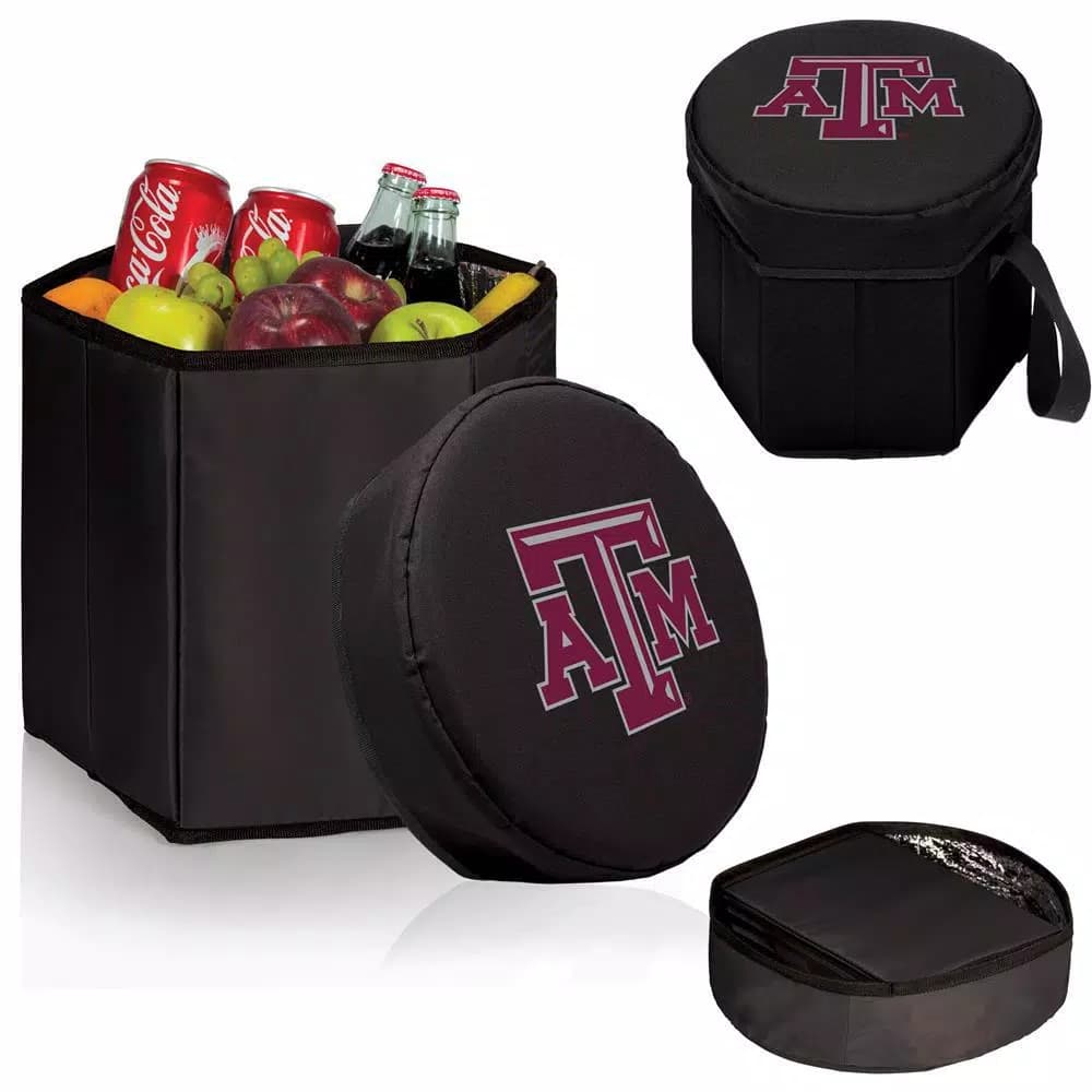 Picnic Time Texas A&M Aggies 12 Qt. Bongo Collapsible Soft-Side Cooler - Black