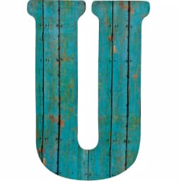 Jeff McWilliams Designs 23 in. Oversized Unfinished Wood Letter (U) - Industrial Style Wall Decor thumbnail 2