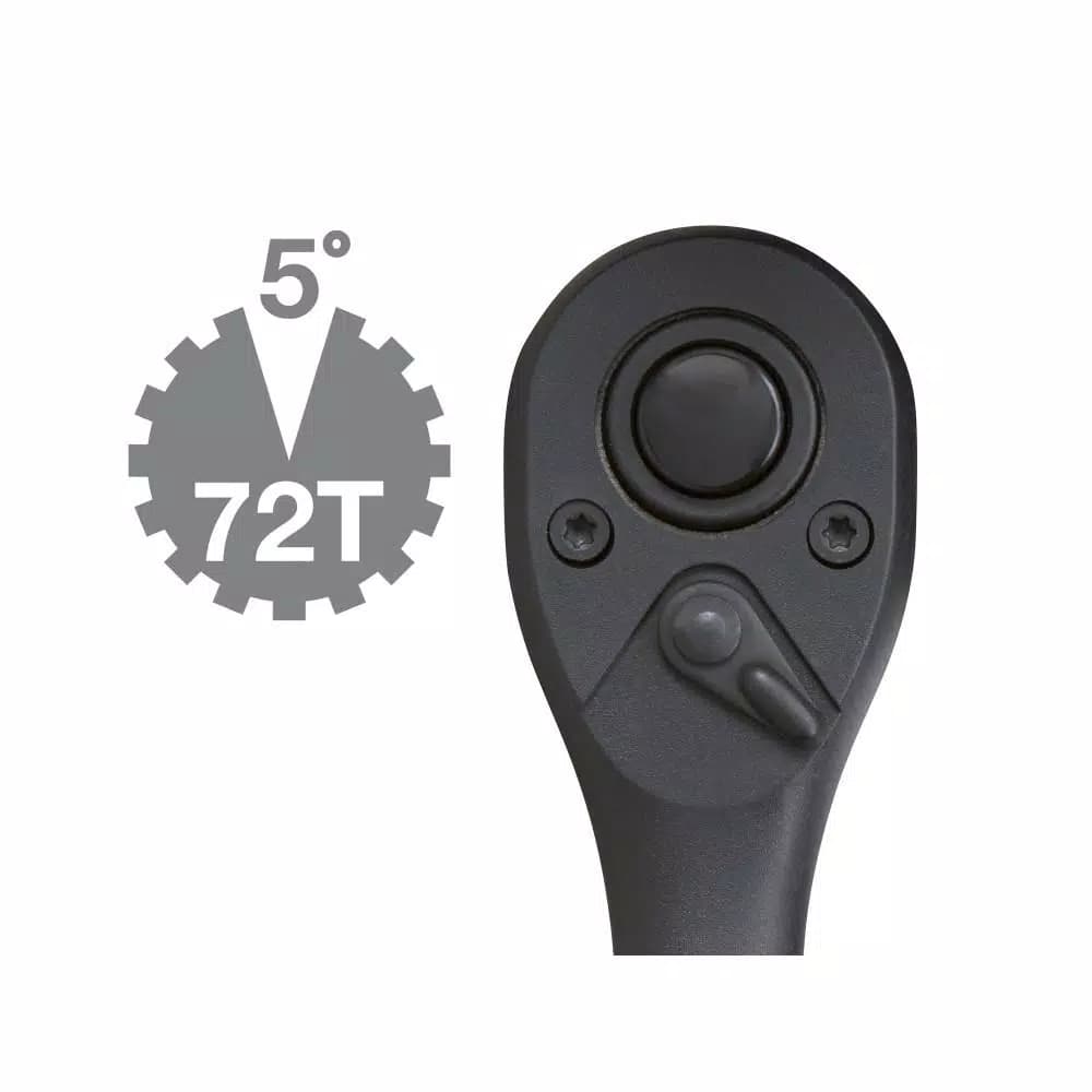 TEKTON 1/2 in. Drive 10 in. Composite Ratchet, 72-Tooth Oval Head