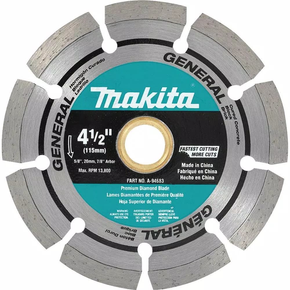 Makita 4-1/2 in. Segmented Rim Diamond Blade, 2-Pack