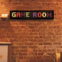 Crystal Art Gallery Game Room Framed LED Sign - Retro 8-Bit Arcade Style Wall Decor thumbnail 1
