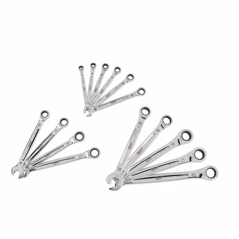 Milwaukee 15-Piece SAE Ratcheting Combination Wrench Set