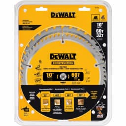 DEWALT 10 in. Construction Circular Saw Blade 24-Teeth (2-Pack) thumbnail 1