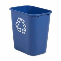 Rubbermaid Commercial Products Rubbermaid Commercial 7 Gal. Deskside Recycling Bin, Blue thumbnail 3