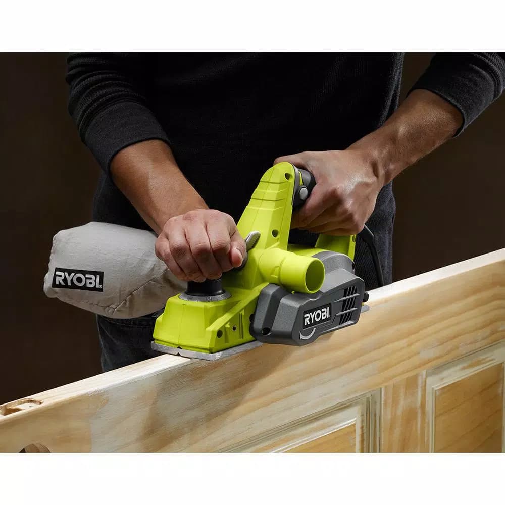 RYOBI 6 Amp Corded 3-1/4 in. Hand Planer with Reversible Double-Edged Blades