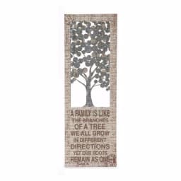 LITTON LANE 12 x 36 in. Shabby Chic Family Branches Inspirational Quote Wall Decor, Rustic Abstract Tree Art thumbnail 4