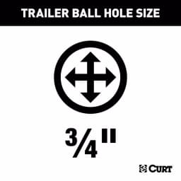 CURT Class 1 Fixed-Tongue Trailer Hitch, 1.25 in. Receiver, Square Tube, Gloss Black thumbnail 9