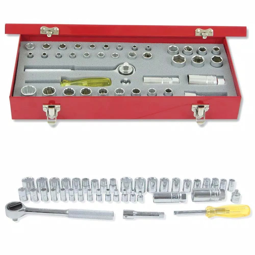 URREA 41-Piece 1/4 in. & 3/8 in. Drive Socket Set with Ratchet and Accessories