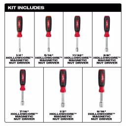 Milwaukee SAE HollowCore Magnetic Nut Driver Set, 7-Piece thumbnail 2