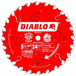Diablo 5-3/8 in. 24-Tooth Framing Trim Saw Blade, 10 mm Arbor thumbnail 1