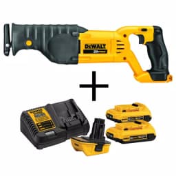 DEWALT 20V MAX Cordless Reciprocating Saw Kit with 18V to 20V Battery Adapter and 2 Batteries thumbnail 1
