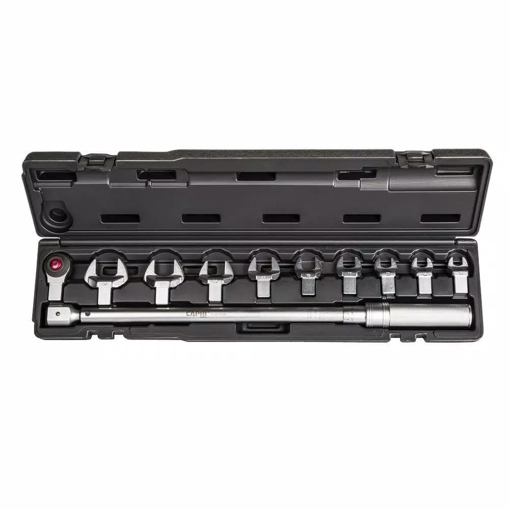 Capri Tools 11-Piece Interchangeable Torque Wrench Set, 30-250 ft. lbs., 14 mm x 18 mm Drive