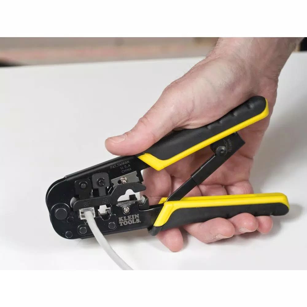 Klein Tools Twisted Pair Installation Kit with Crimper, Stripper, and Punch Down Tool